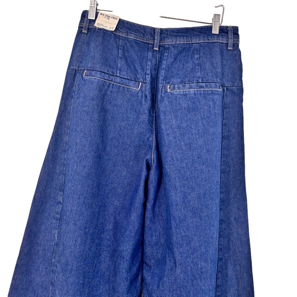 NWT Free People Eqinox wide leg denim Trousers baggy jean pants Size 28 - Picture 7 of 14